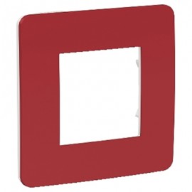 Plaque Unica Studio Color - Rouge cardinal - 2 modules - 1 poste