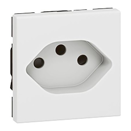 Prise de courant 2P+T type 13 standard suisse 10A - Blanc