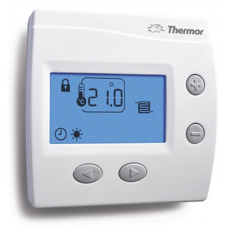 Thermostat d'ambiance digital KS pour plancher chauffant électrique - Blanc