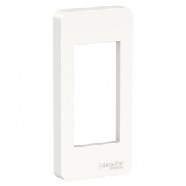 Plaque Unica étroite - Blanc - 1 module - 1 poste
