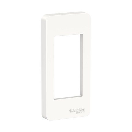 Plaque Unica étroite - Blanc - 1 module - 1 poste