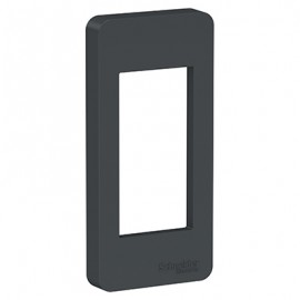 Plaque Unica étroite - Anthracite - 1 module - 1 poste