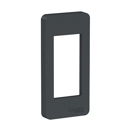 Plaque Unica étroite - Anthracite - 1 module - 1 poste