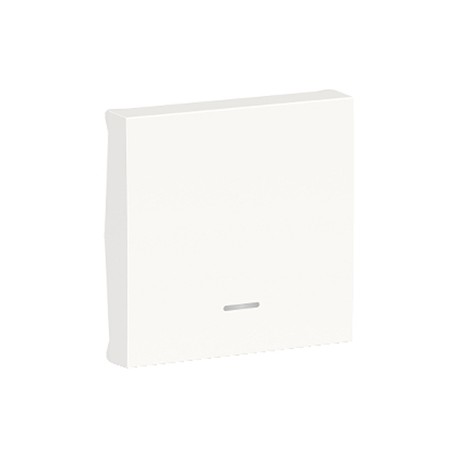 Enjoliveur avec voyant Unica - 2 modules - Blanc