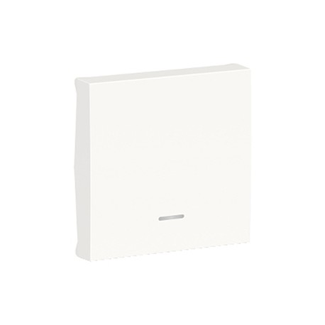 Enjoliveur avec voyant Unica - 2 modules - Blanc antimicrobien