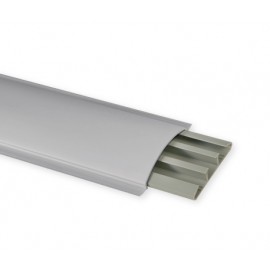 Passage de plancher CSP-N 75x17mm - Barre de 2m - 3 compartiments - Gris