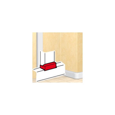 Té de dérivation plane - Pour goulotte DLP largeur 80mm - Blanc