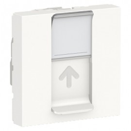 Prise RJ45 Unica - Cat.6A FTP - 2 modules - Blanc