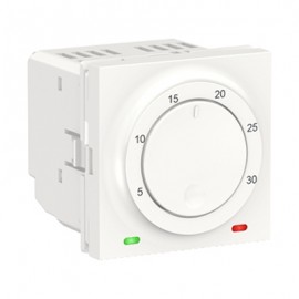 Thermostat pour chauffage ou climatisation Unica - 8A - Blanc