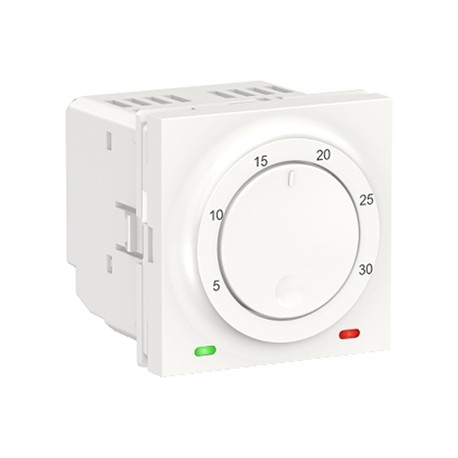 Thermostat pour chauffage ou climatisation Unica - 8A - Blanc