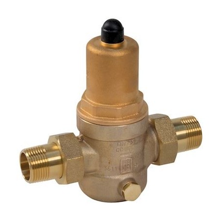 Réducteur de pression d'eau filtre incorporé 1”1/4 - Bronze - Mâle/Mâle - 1 à 8 bar