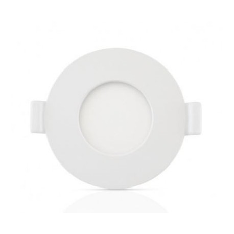 Plafonnier LED 3W Miidex - Ø 85mm - 4000K - avec alimentation - Blanc