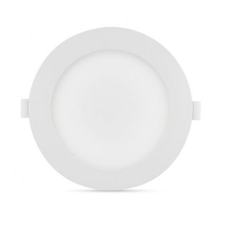 Spot plat blanc - Plafonnier LED 12W Ø 170mm - 3000K - 1000 Lm - avec alimentation