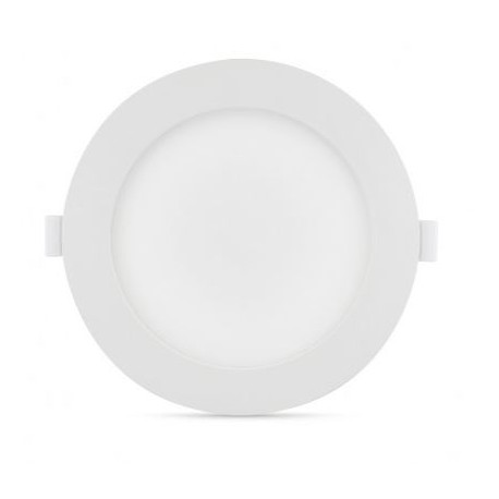Spot plat blanc - Plafonnier LED 12W Ø 170mm - 3000K - 1000 Lm - avec alimentation