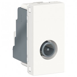 Prise télévision Unica - Mâle - 1 module - Blanc