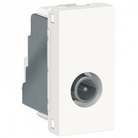 Prise télévision Unica - Mâle - 1 module - Blanc antimicrobien
