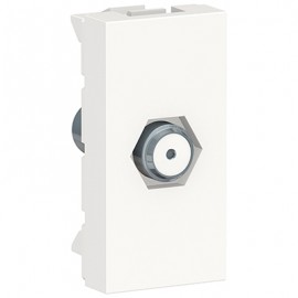Prise télévision Unica - Femelle - 1 module - Blanc