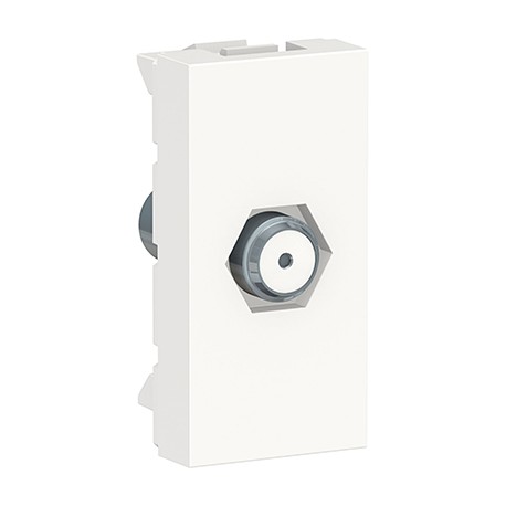 Prise télévision Unica - Femelle - 1 module - Blanc