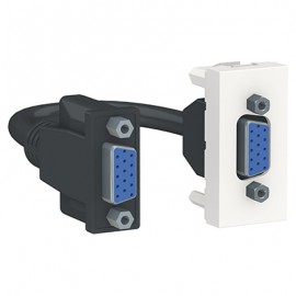 Prise VGA Unica - HD15 - 1 module - Blanc