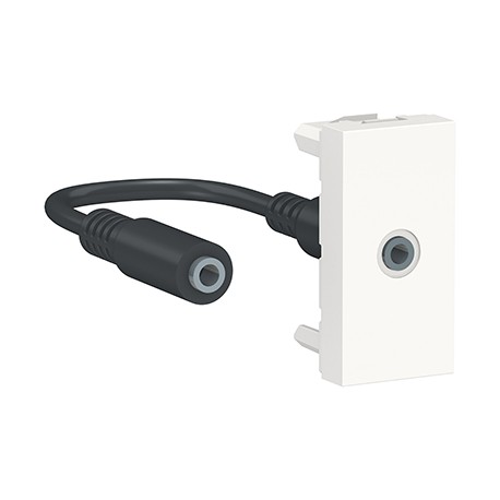 Prise mini jack Unica - 1 module - Blanc