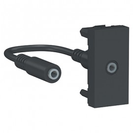 Prise mini jack Unica - 1 module - Anthracite