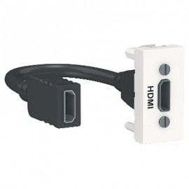 Prise HDMI Unica - 1 module - Blanc