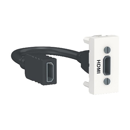 Prise HDMI Unica - 1 module - Blanc