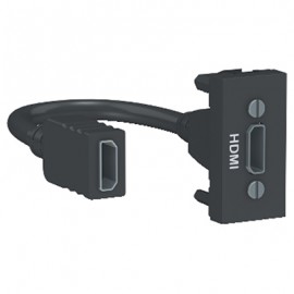 Prise HDMI Unica - 1 module - Anthracite