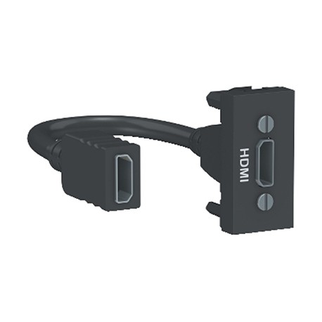 Prise HDMI Unica - 1 module - Anthracite