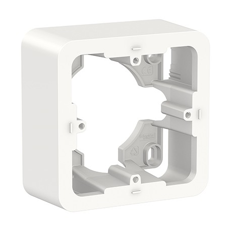 Boîte d'encastrement Unica Pro - Montage saillie - 1 poste - Blanc