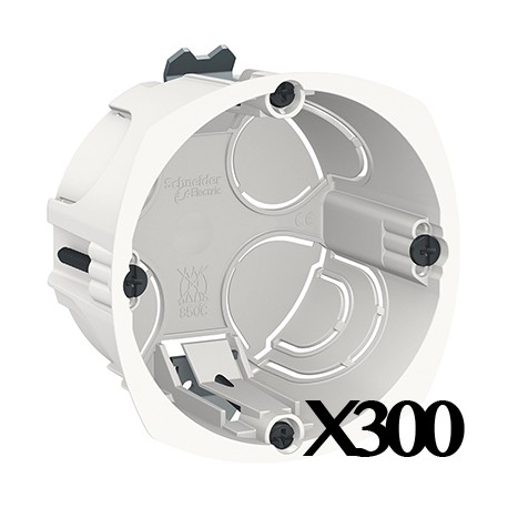 Lot de 300 boîte d'encastrement Multifix - 1 poste - Blanc