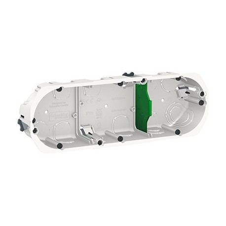 Boîte d'encastrement Multifix - 3 postes - Blanc