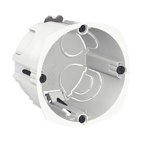 Boîte d'encastrement Multifix - 1 poste - Profondeur 50mm - Blanc