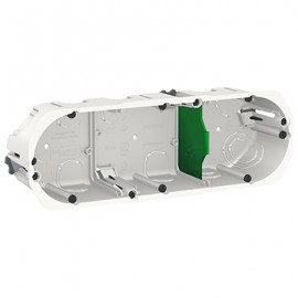 Boîte d'encastrement Multifix - 3 postes - Profondeur 50mm - Blanc