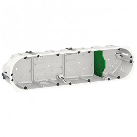 Boîte d'encastrement Multifix - 4 postes - Profondeur 50mm - Blanc