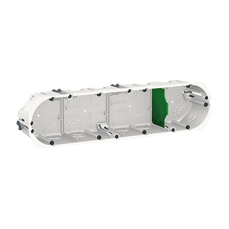 Boîte d'encastrement Multifix - 4 postes - Profondeur 50mm - Blanc