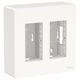 Boîte de concentration Unica - Saillie - Verticale - Complète - 2x4 modules - Blanc