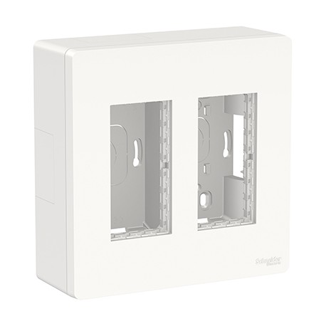 Boîte de concentration Unica - Saillie - Verticale - Complète - 2x4 modules - Blanc