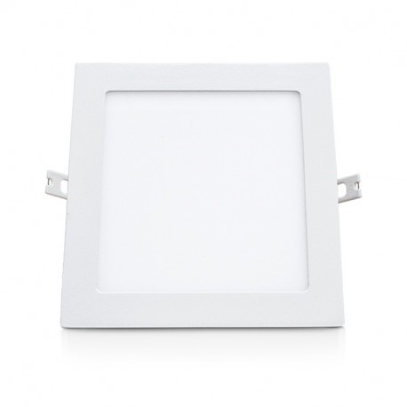 Plafonnier LED - 18W - 4000K - Carré - Avec alimentation - Blanc
