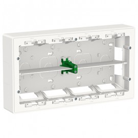 Boîte de concentration Unica - Saillie - Horizontale - 2x10 modules - Blanc antimicrobien