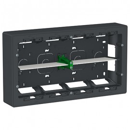 Boîte de concentration Unica - Saillie - Horizontale - 2x10 modules - Anthracite
