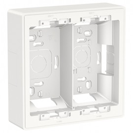 Boîte de concentration Unica - Saillie - Verticale - 2x4 modules - Blanc
