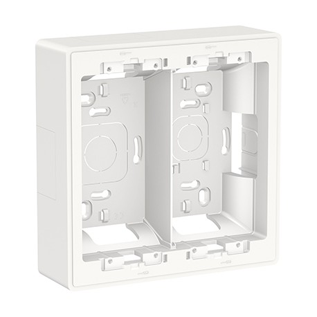 Boîte de concentration Unica - Saillie - Verticale - 2x4 modules - Blanc