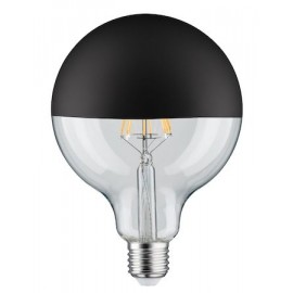 Ampoule LED Globe 125 à filament E27 - 5W - 2700K - 520lm - Dimmable - Calotte noire mat