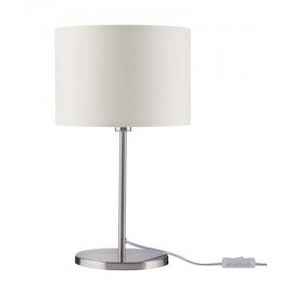 Lampe à poser Tessa - 40W - E14 - Sans ampoule - Dimmable - Crème/Acier brossé