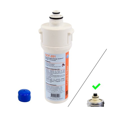 Cartouche QCF-201 - Charbon - 0,5 µm - Compatible Culligan® Preferred Series 150