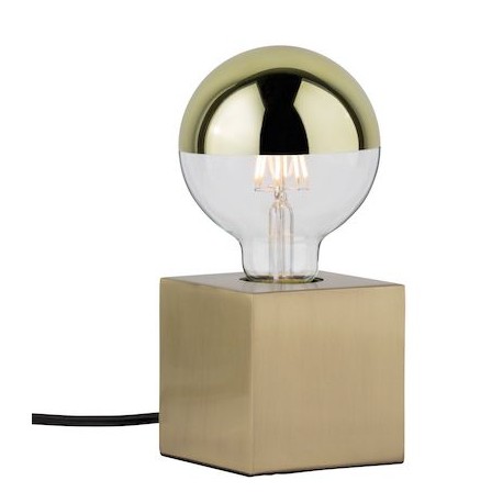 Lampe à poser Dilja - 20W - E27 - Sans ampoule - Dimmable - Laiton brossé