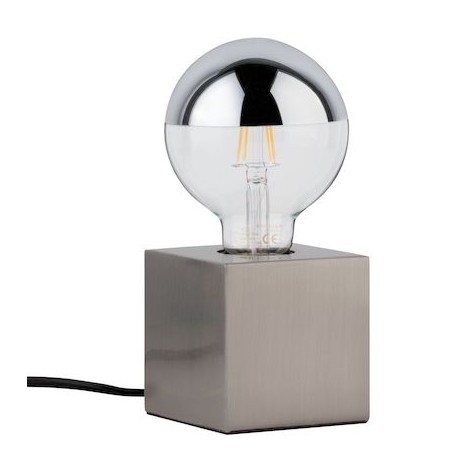 Lampe à poser Kura - 20W - E27 - Sans ampoule - Dimmable - Acier brossé
