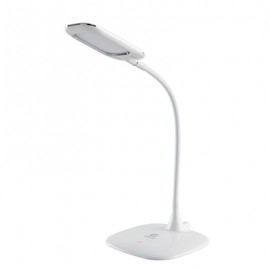 Lampe à poser gamme Techno - Blanc - 3000K - IP20 - Plastique et silicone