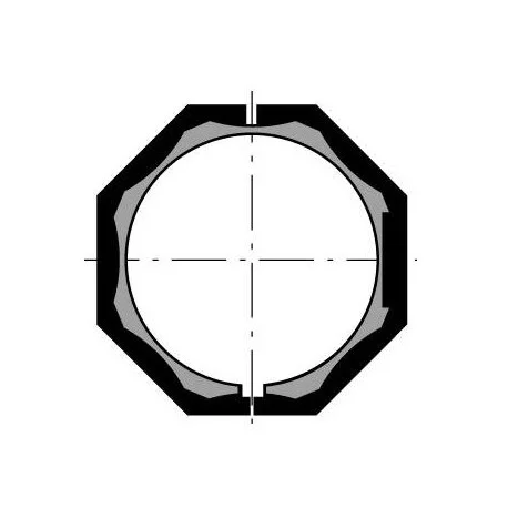 Lot de 10 couronnes LS 40 - octogonal